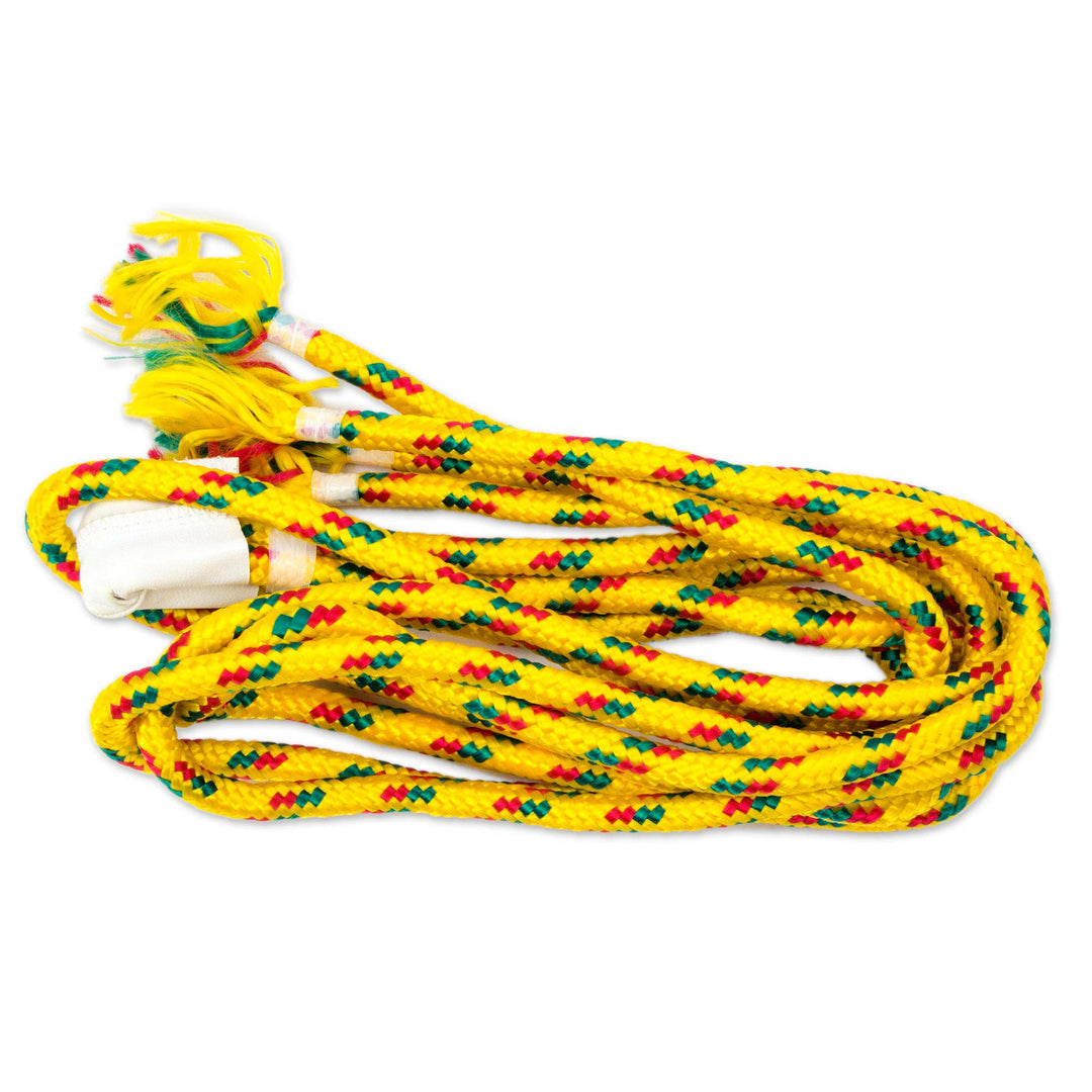 Hand Woven Nylon Pink Yellow Hammock (Double) from Mexico - Candy Delight