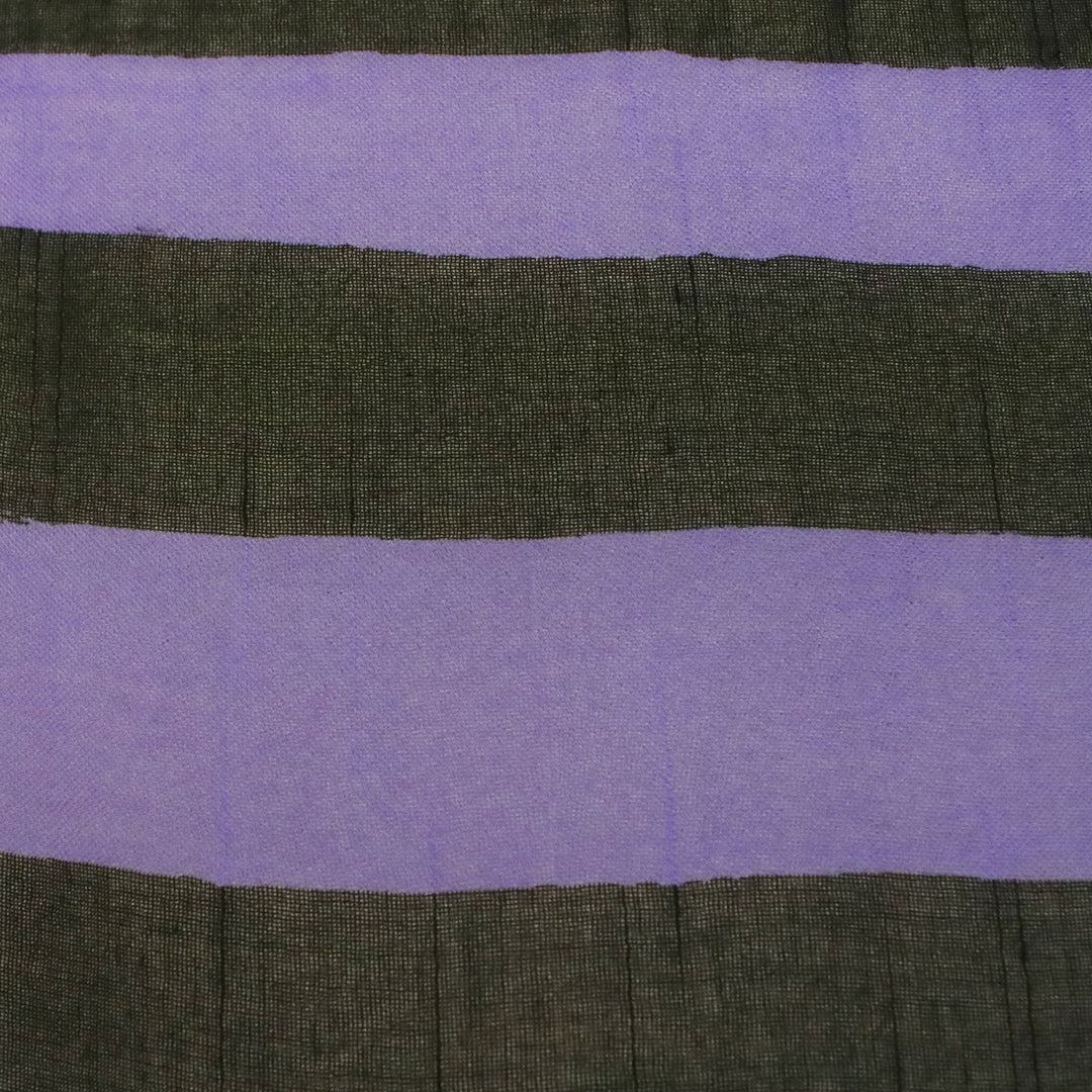 Handwoven Striped Cotton Shawl in Violet from Thailand - Cool Stripes in Violet