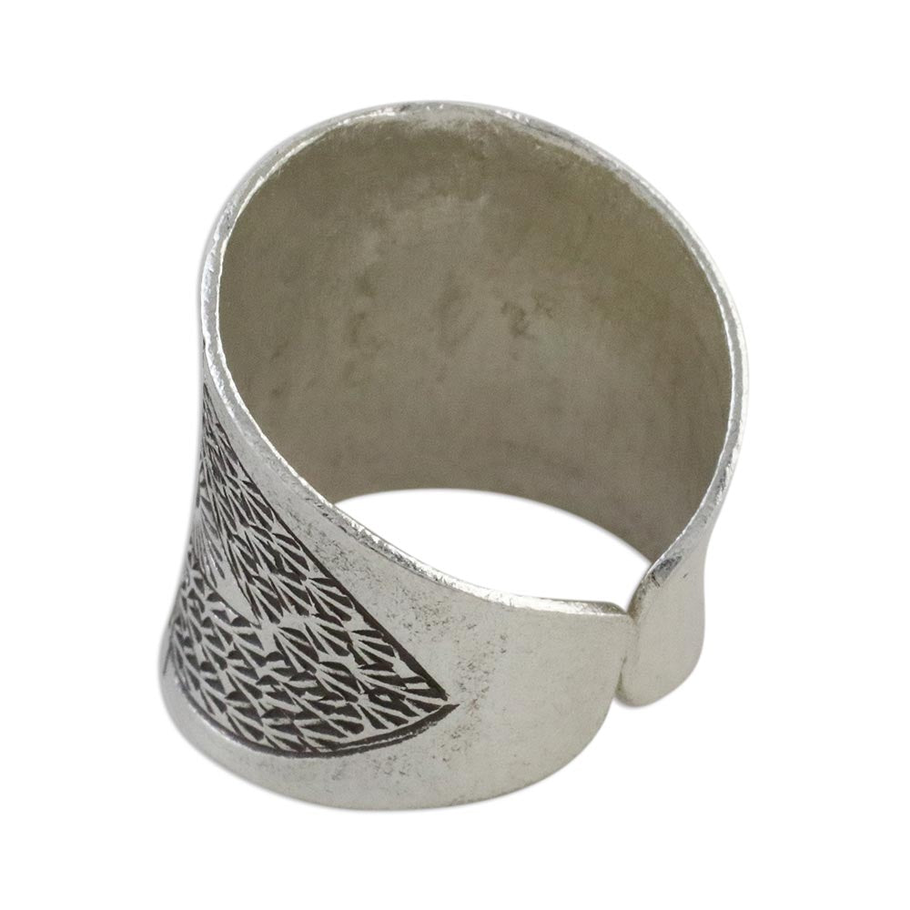 Handcrafted Sterling Silver Wrap Ring from Thailand - Exotic Thai