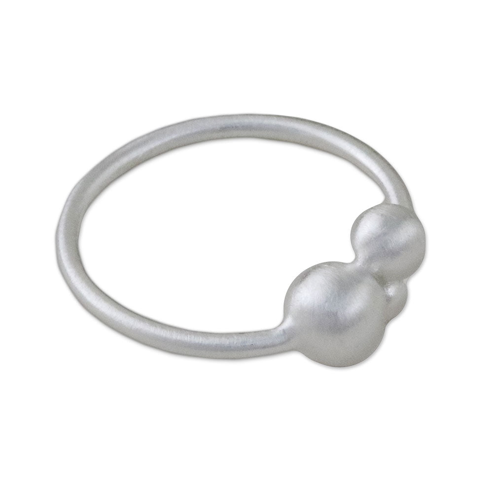 Bubbly Sterling Silver Cocktail Ring from Thailand - Bubbly Charm