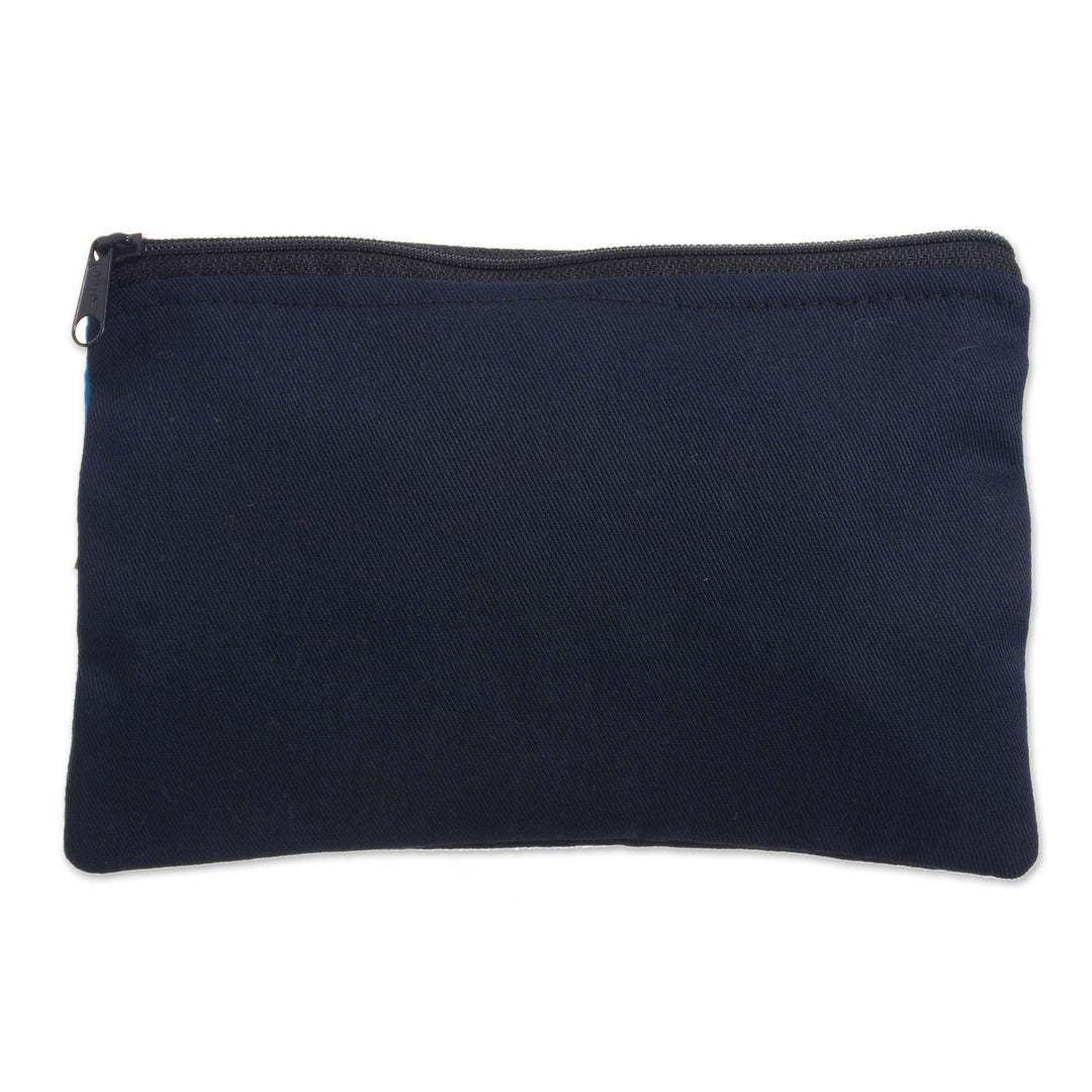 Colorful Mountain Home Cotton Blend Appliqué Pencil Case - Mountain Home