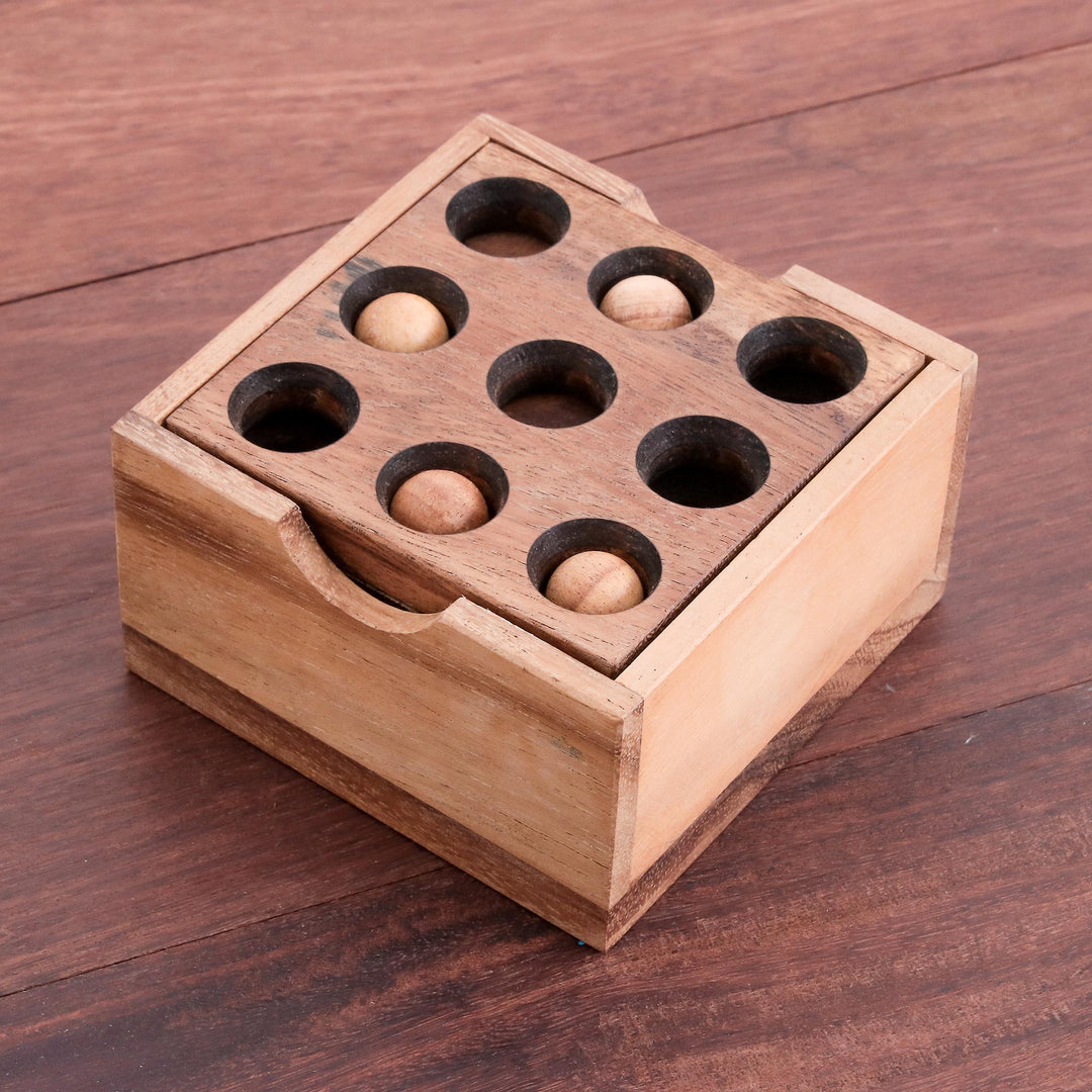 Raintree Wood Block Puzzle Crafted in Thailand - Game of Golf