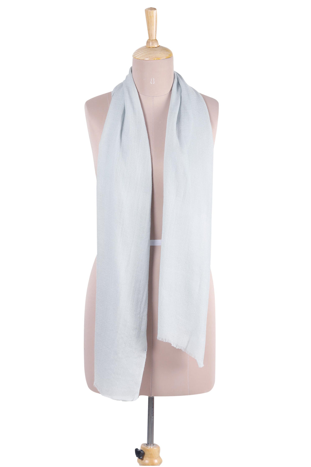 Handwoven Wool Scarf in Celadon from India - Smart in Celadon