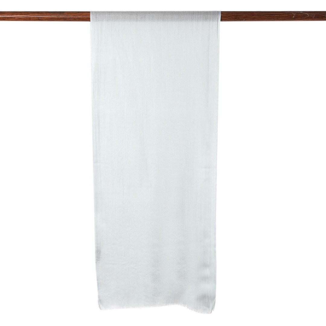 Handwoven Wool Scarf in Celadon from India - Smart in Celadon