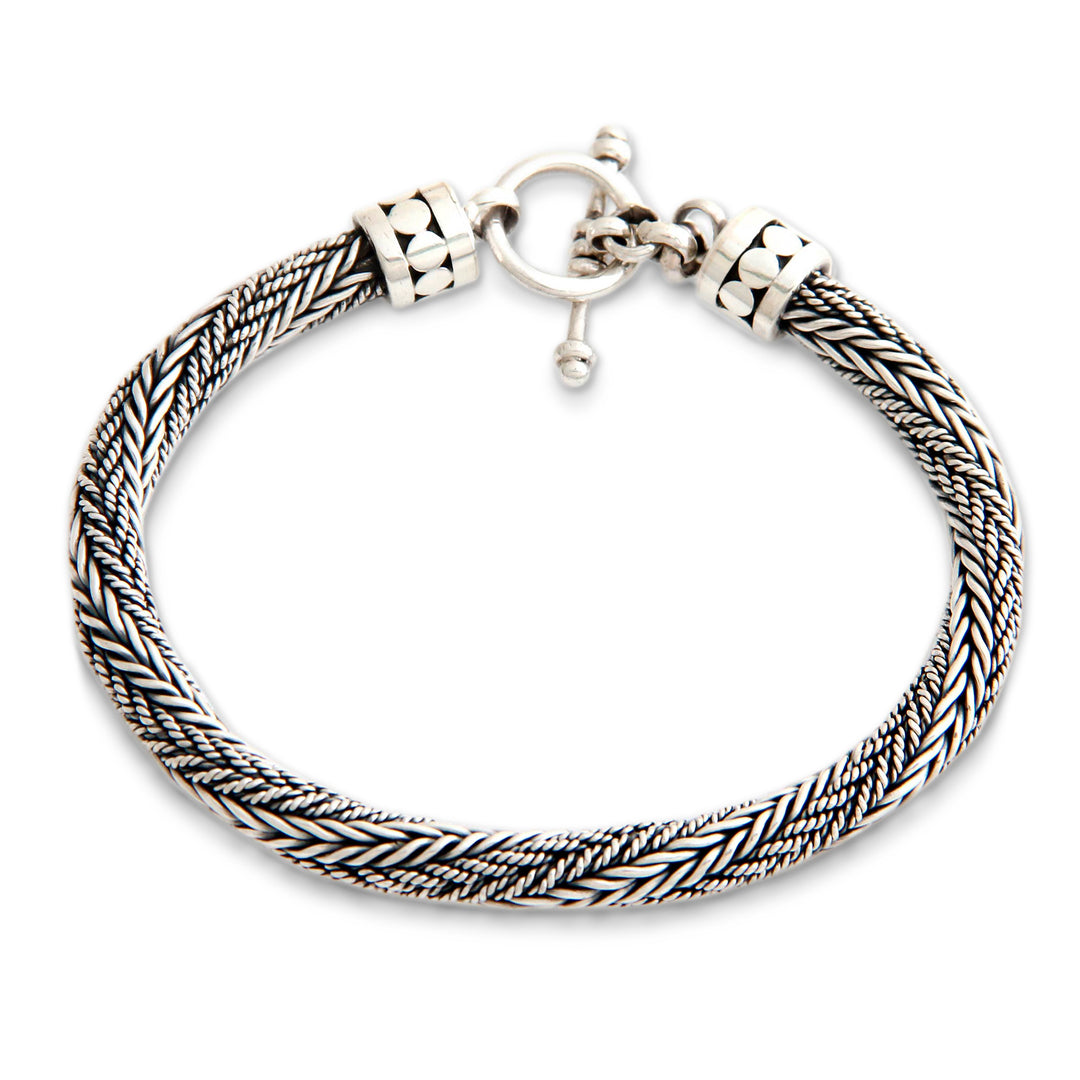 Men's Handmade Sterling Silver Chain Bracelet - Currents