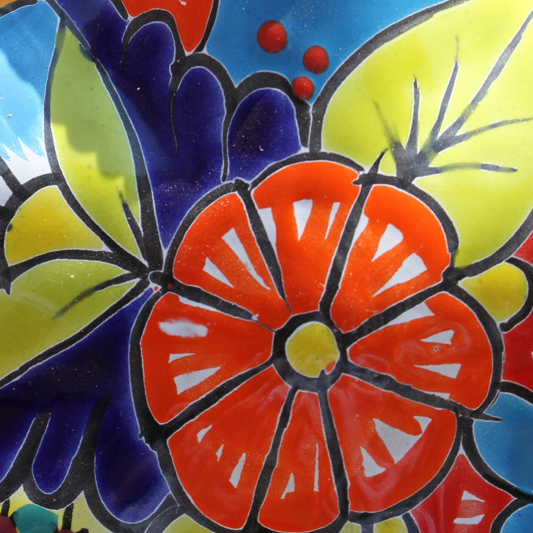 Hand-Painted Talavera-Style Ceramic Starfish Wall Sculpture - Talavera Starfish