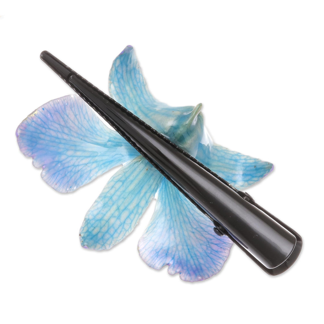 Natural Blue-Violet Thai Orchid Hair Clip - Blue-Violet Orchid Love