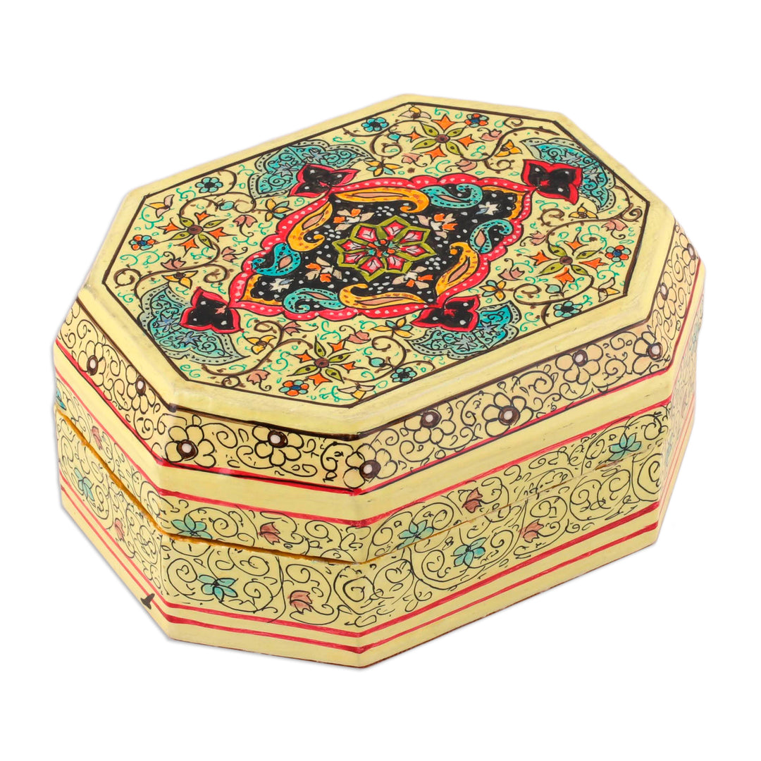 Small Hand Painted Jewelry or Trinket Box from India - Persian Carpet
