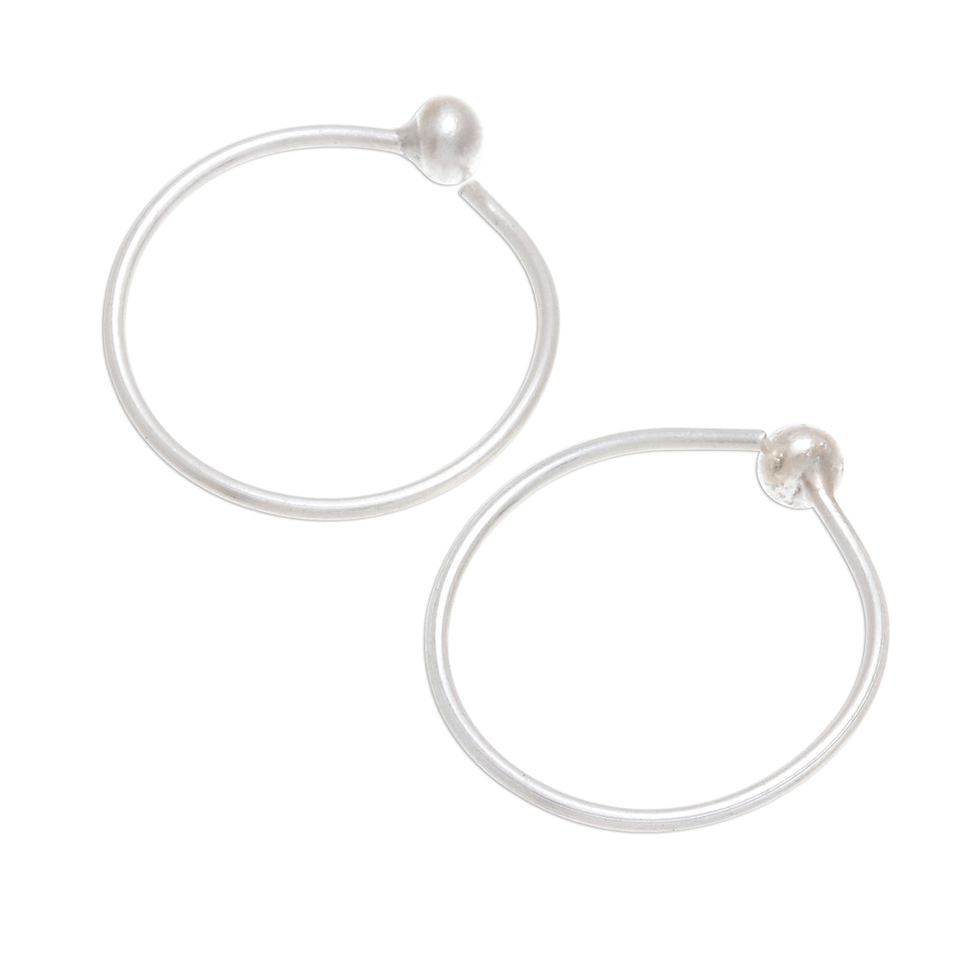 Karen Hill Tribe Silver Half-Hoop Earrings - Hoopla
