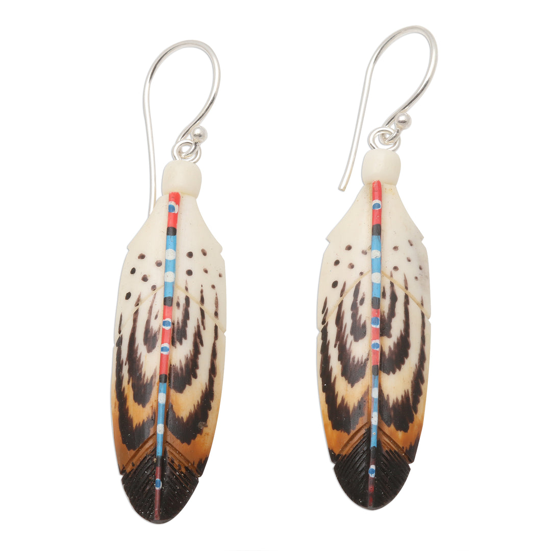 Handcrafted Falcon Feather Theme Earrings - Falcon Feather