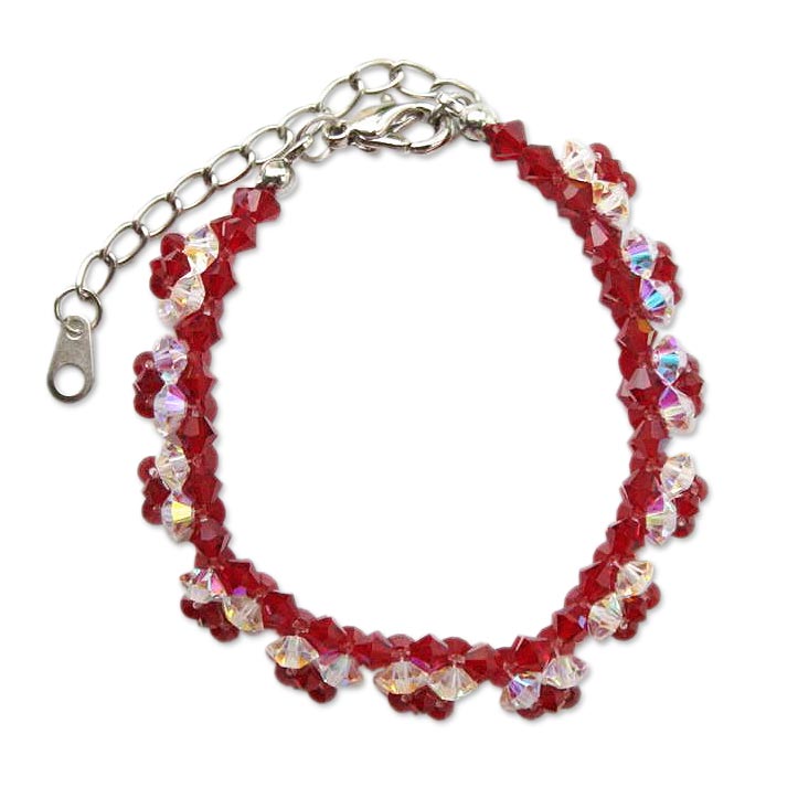 Thai Red Crystal Jewelry Set - Siam Red Reflections