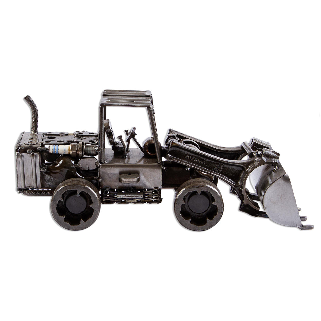 Rustic Metal Eco Art Loader Sculpture - Rustic Loader