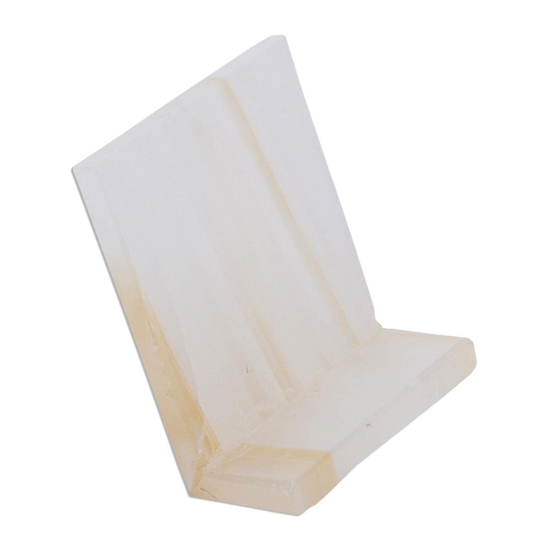 Natural Cream Onyx Desk Set Hand Crafted in Mexico - Cream and Honey