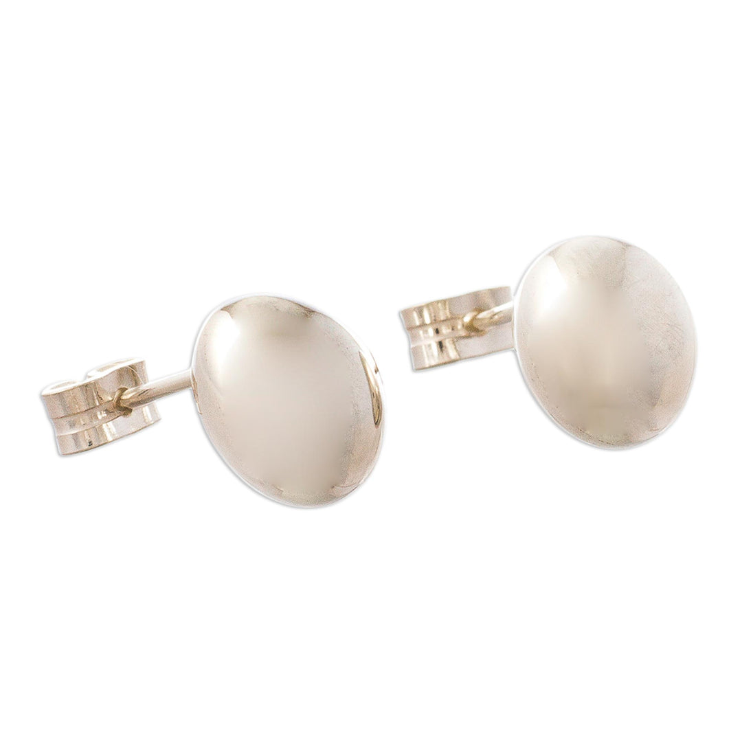 Polished Peruvian Sterling Silver Stud Earrings - Poise
