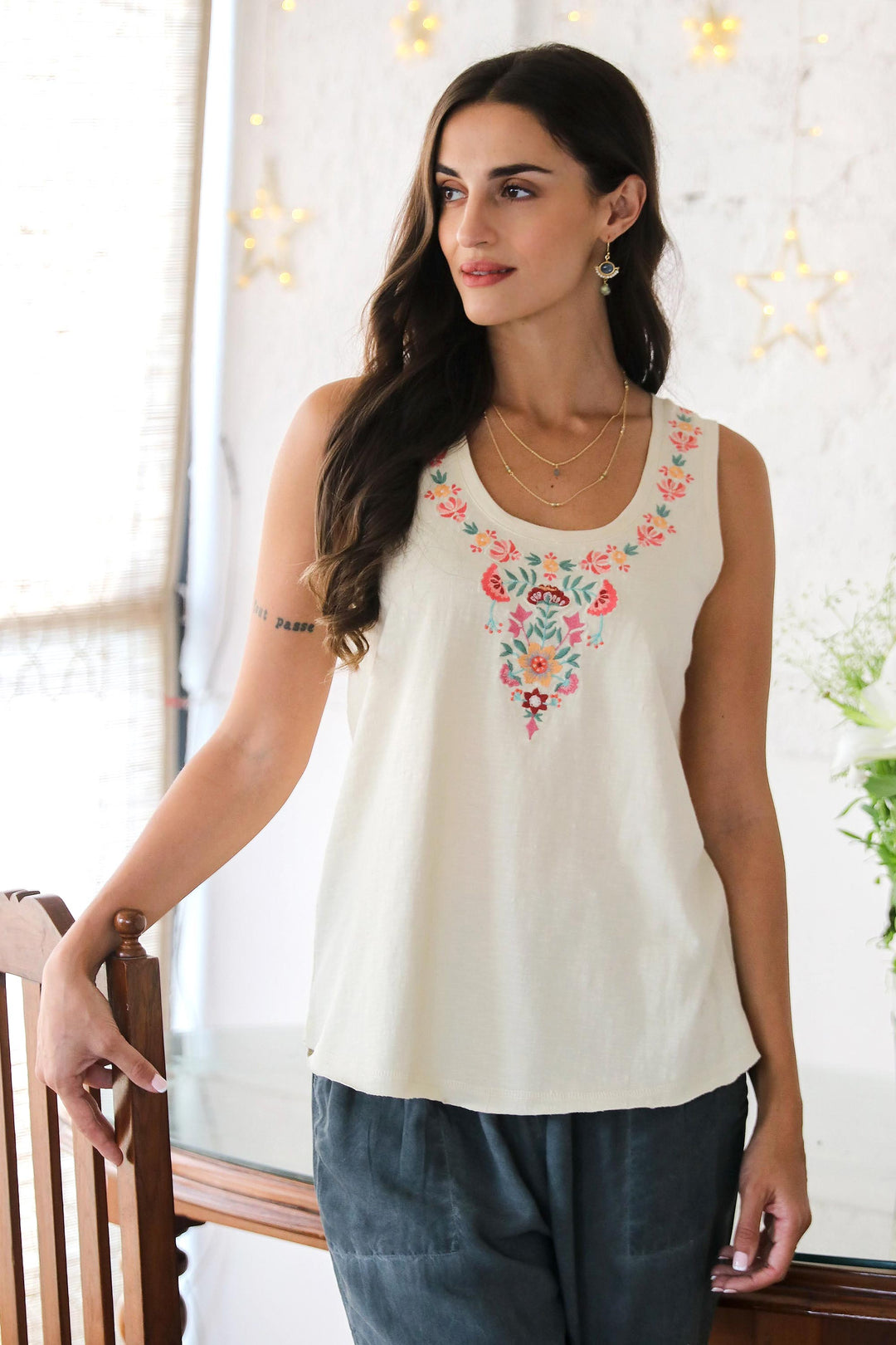 Floral Story in Light Green