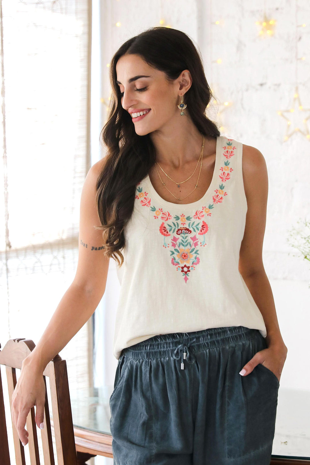 Floral Story in Light Green