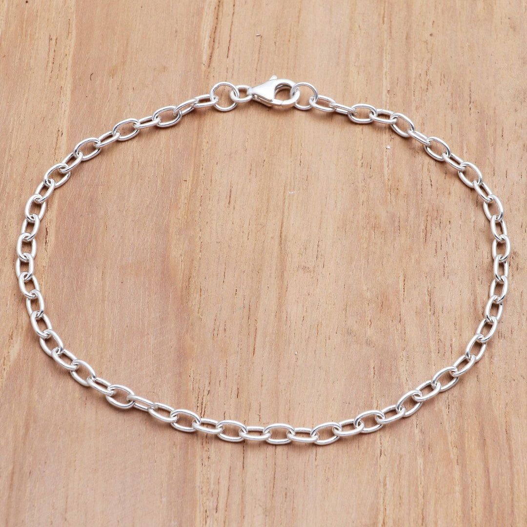 Hand Made Sterling Silver Chain Bracelet from Bali  - For Your Birthday