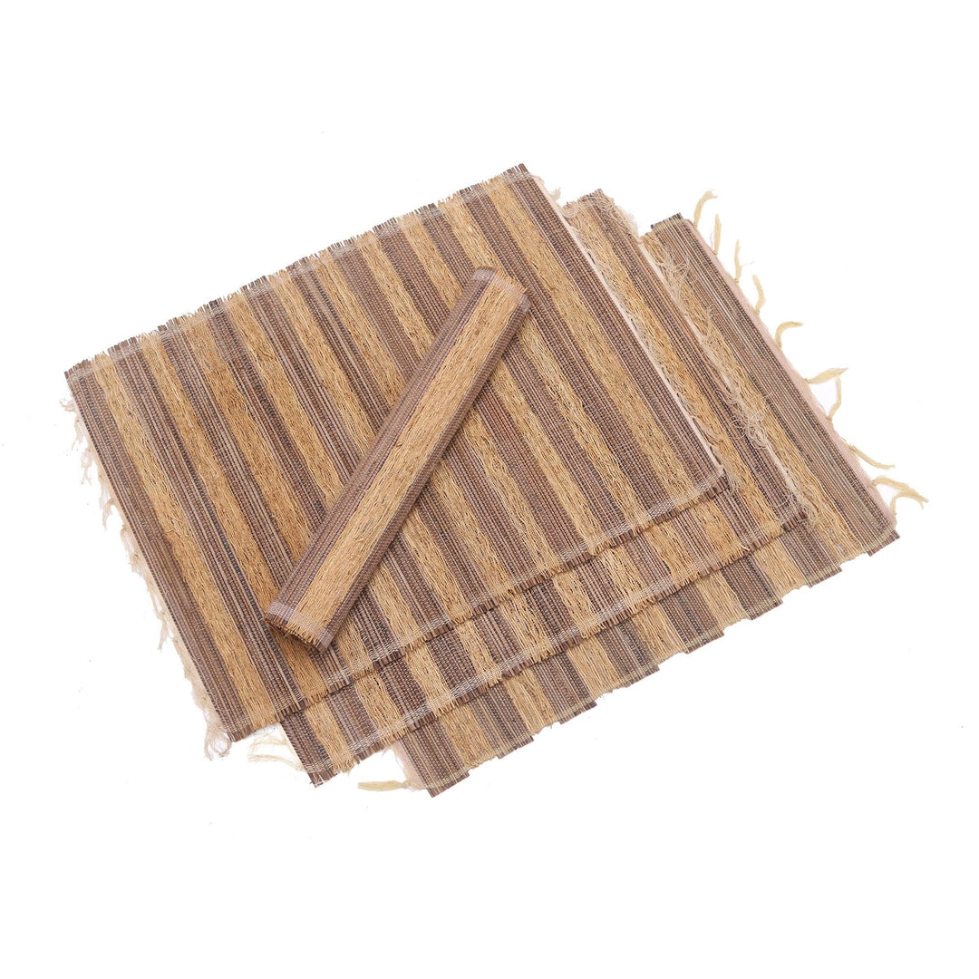 Artisan Crafted Natural Fiber Placemats (Set of 4) - Grass Stalks