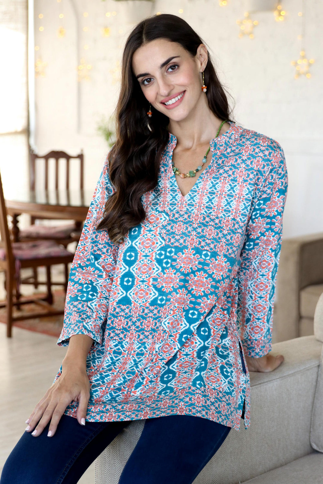 Meena Bazaar in Teal