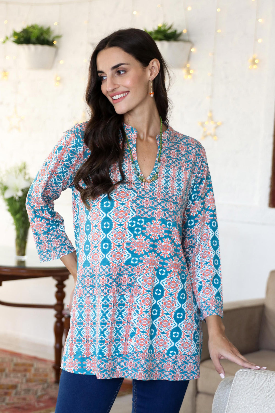 Meena Bazaar in Teal
