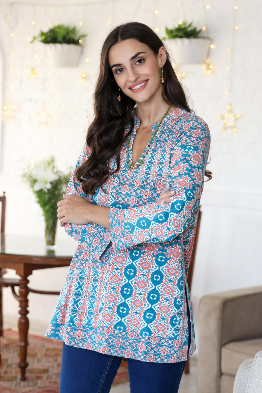 Meena Bazaar in Teal
