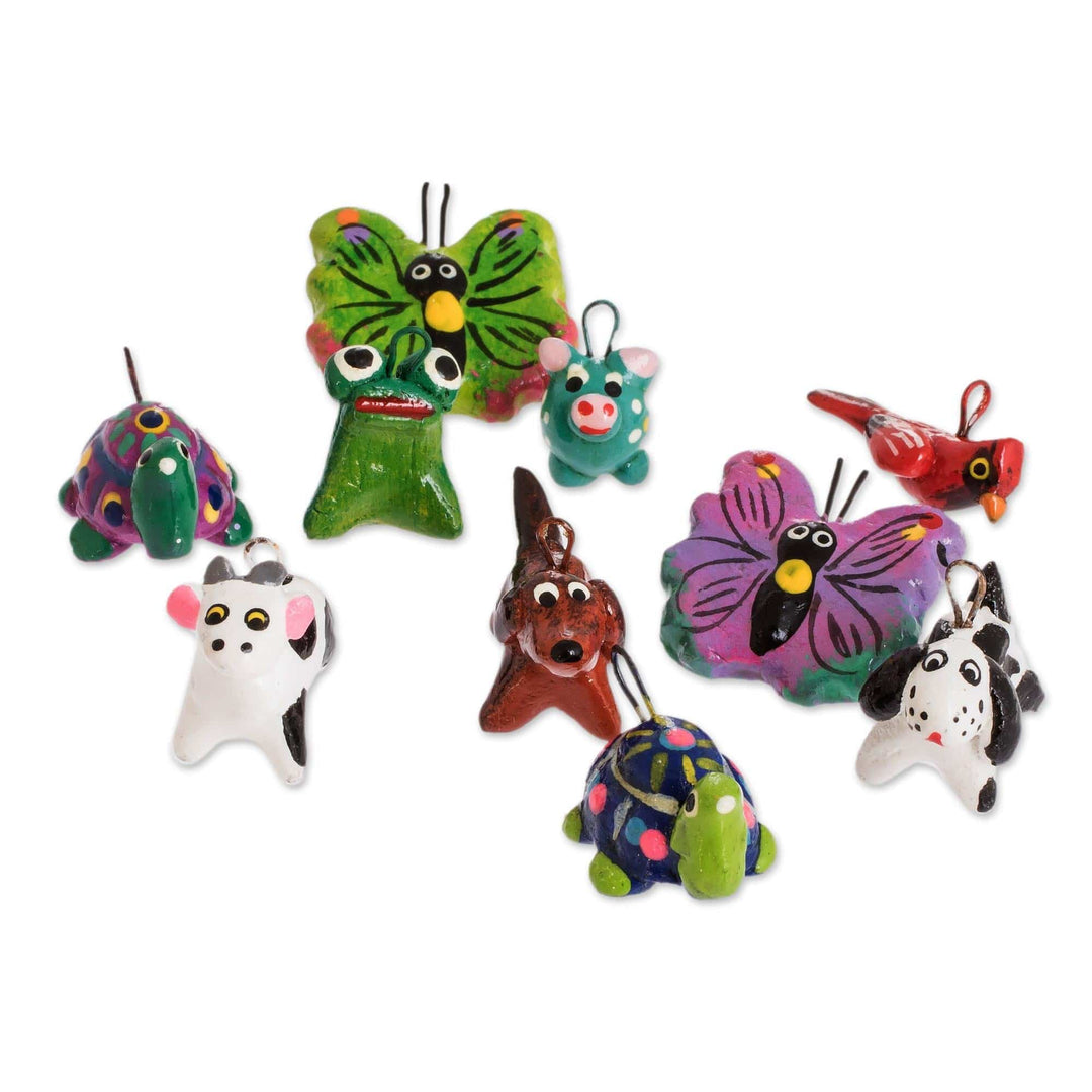 Terracotta AnimalsMini Ornaments (Set of 30) - Noah's Ark Friends