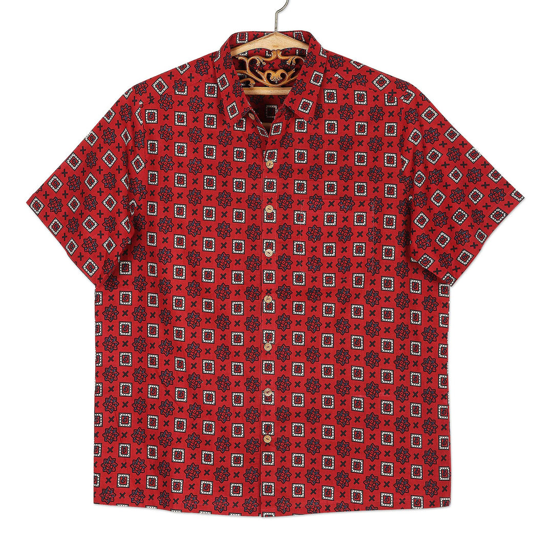 Floral Labyrinth in Red