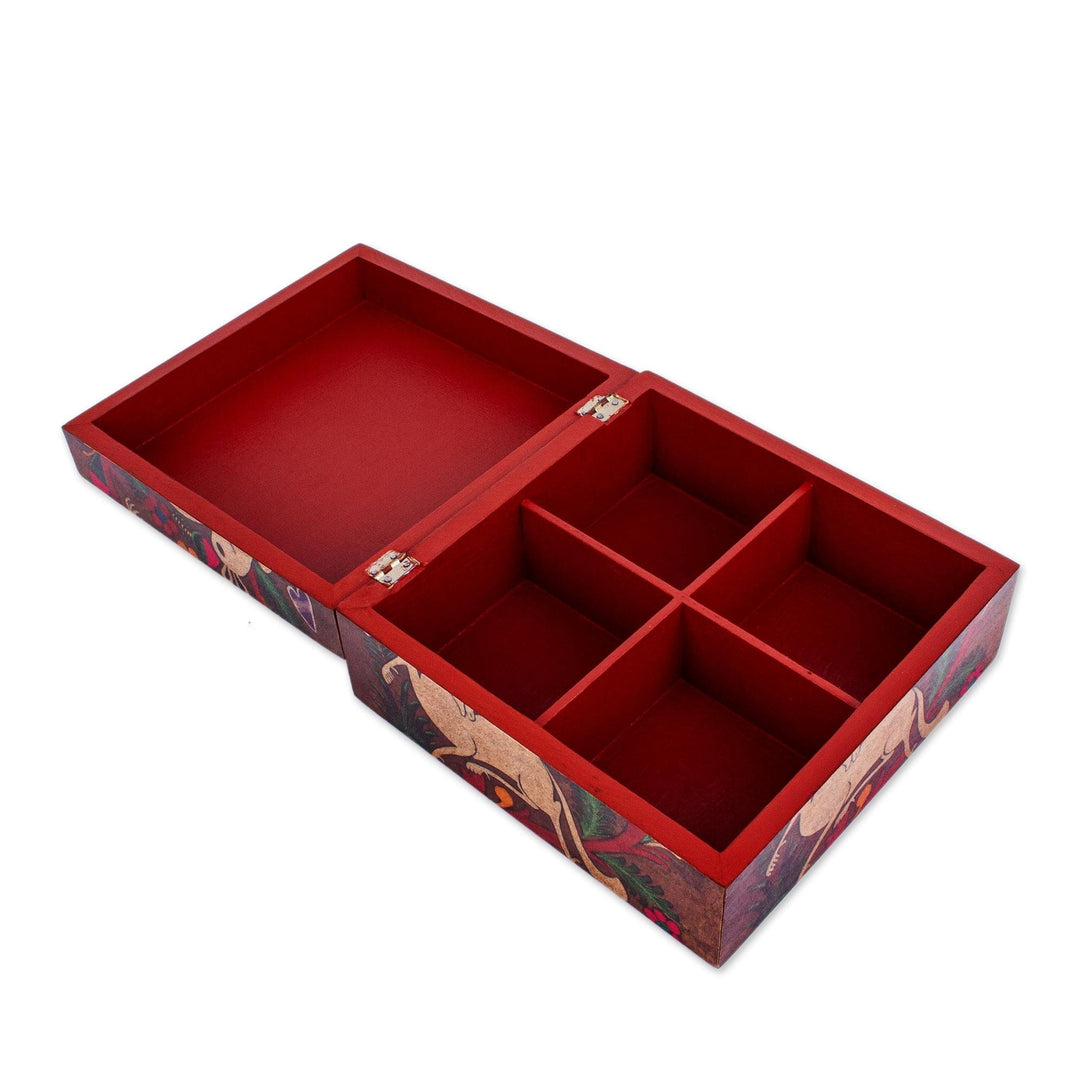 Folk Art Decoupage Decorative Box - Tonala Fauna