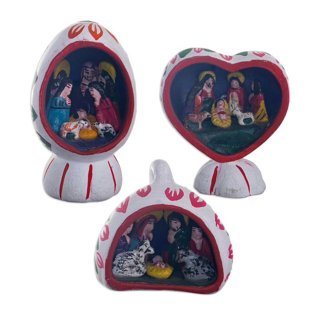 Small Nativity Sculptures (Set of 3) - Christmas Trio