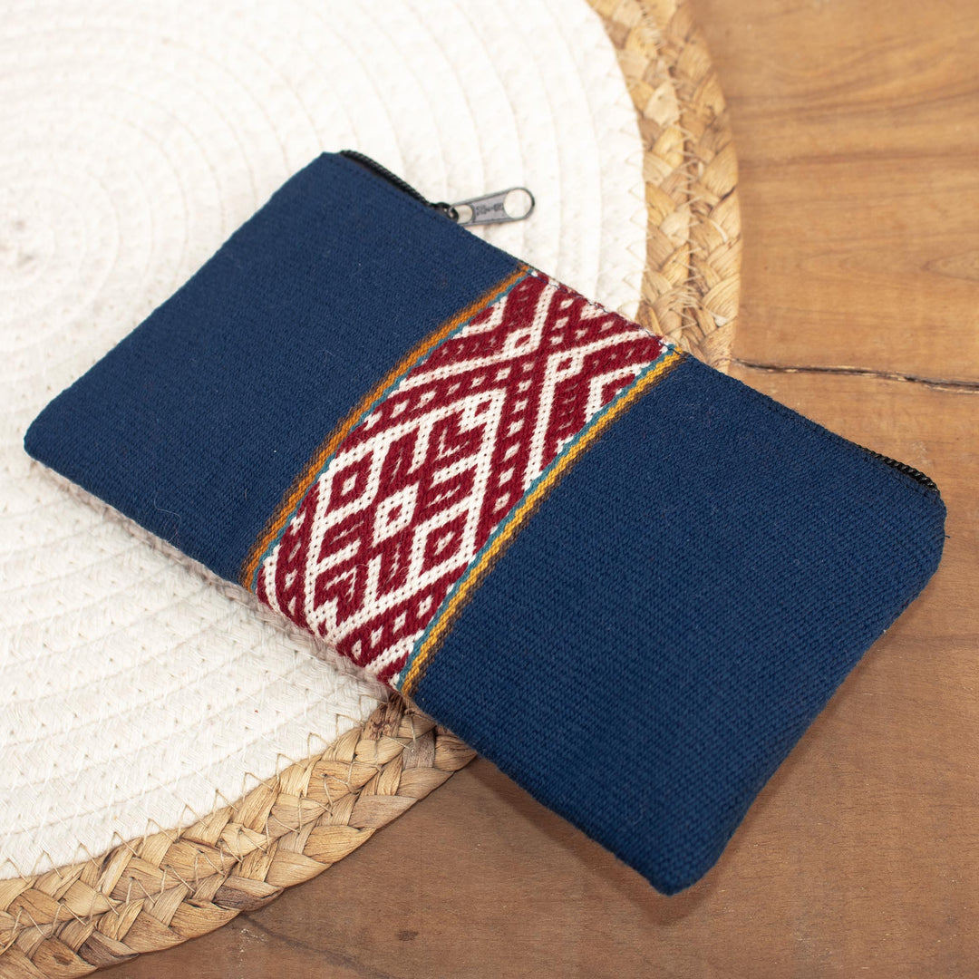 Handloomed Wool Cosmetic Bag - Sicuani Diamonds