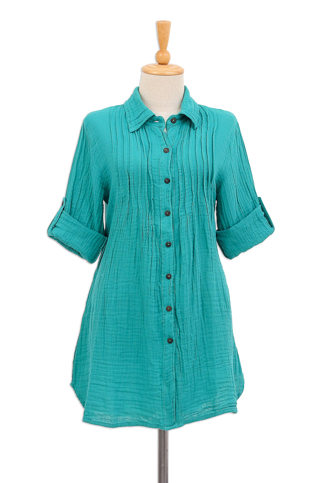 Sea Green Pintucks
