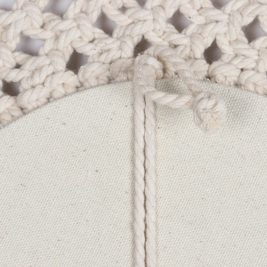 Hand Crafted Cotton Macrame Wall Mirror - Shining Reflection