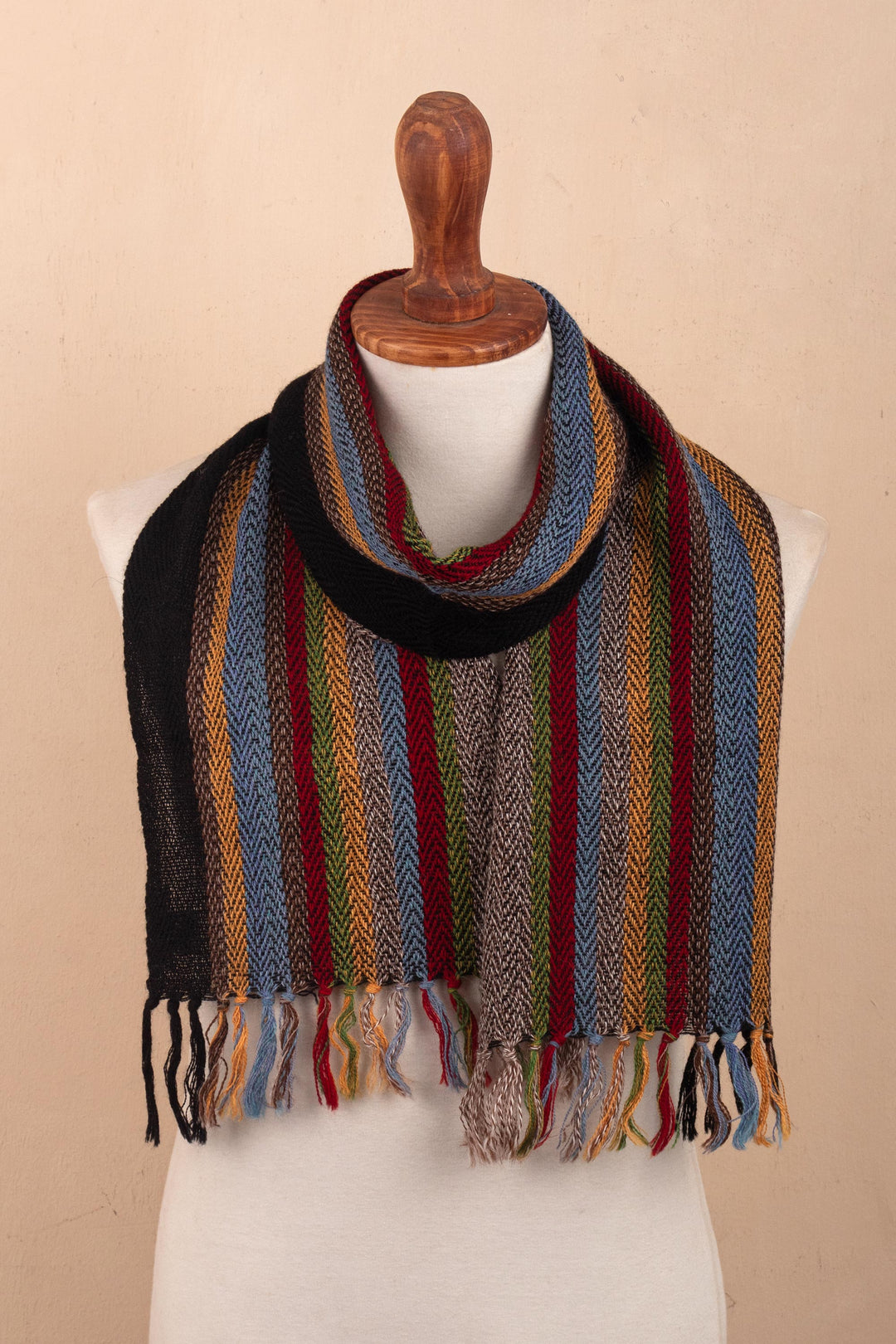 Unisex Striped Alpaca Scarf - Tarma Trek