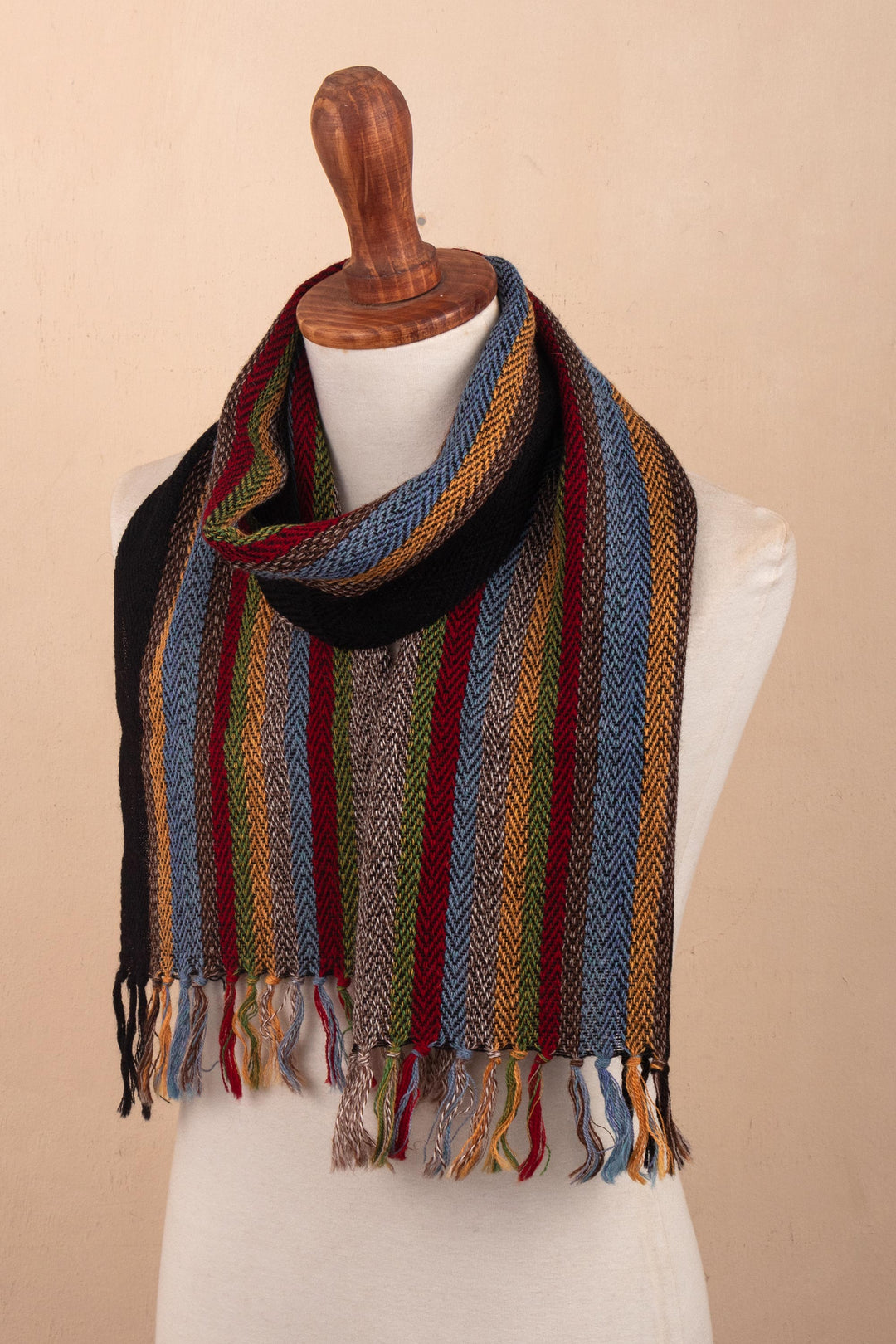 Unisex Striped Alpaca Scarf - Tarma Trek