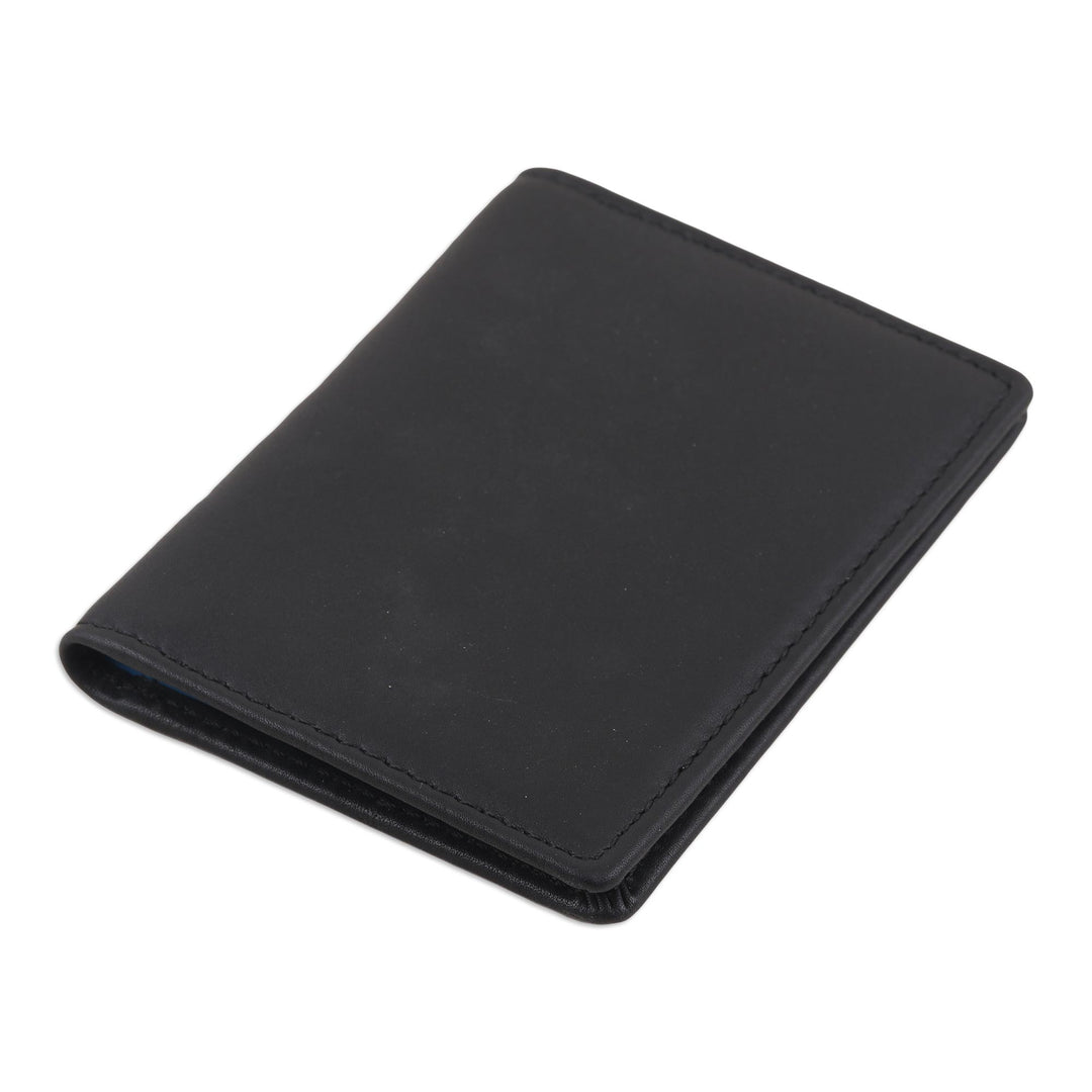 Artisan Crafted Black Leather Wallet - Chic Essentials