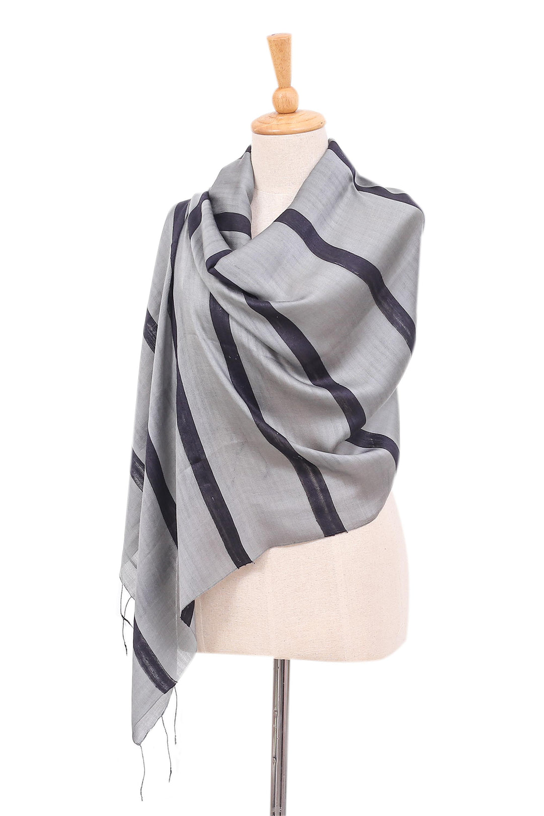 Hand-Dyed Rayon and Silk Blend Scarf - Windy Clime