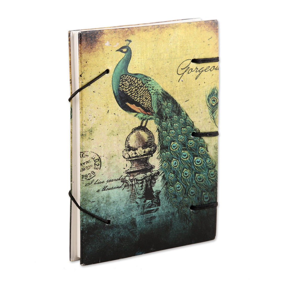 Hardcover Paper Journal with Peacock Motif - New Heights