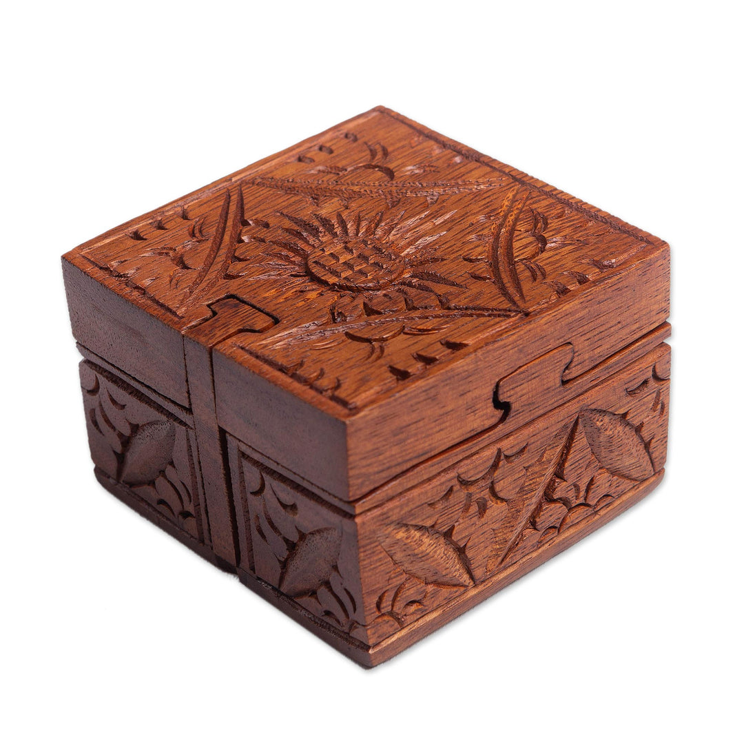 Handmade Wood Puzzle Box from Bali - First Sunset