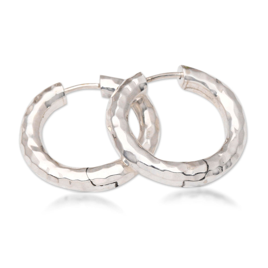 Sterling Silver Endless Hoop Earrings from Bali - Endless Hoops in Silver