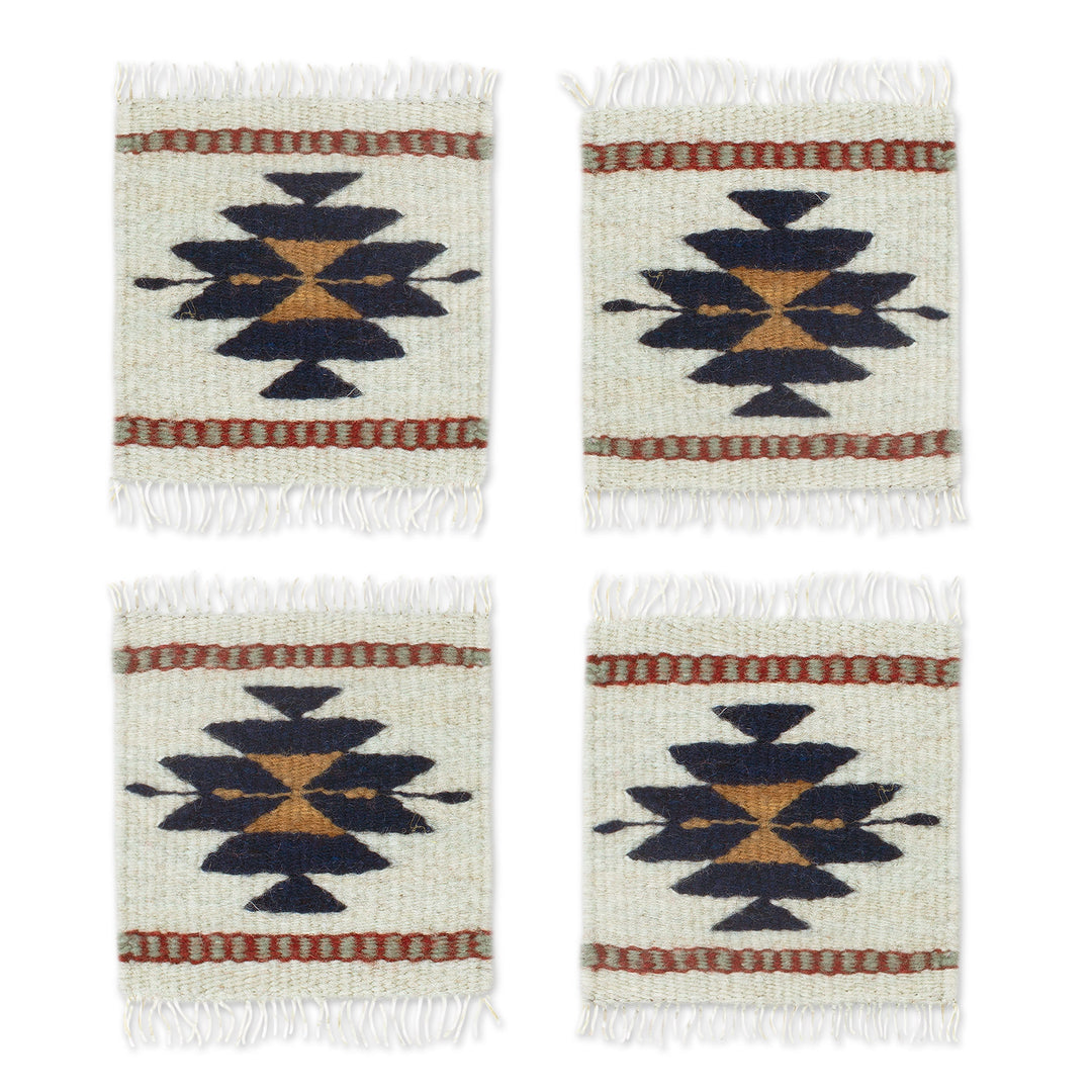 Handcrafted Wool coasters (Set of 4) - Midnight Star