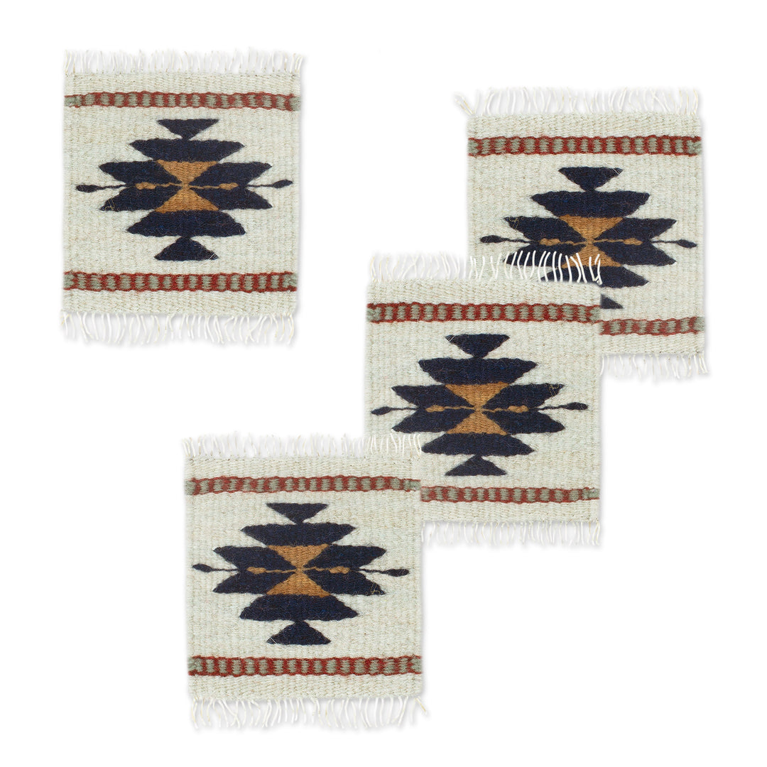 Handcrafted Wool coasters (Set of 4) - Midnight Star