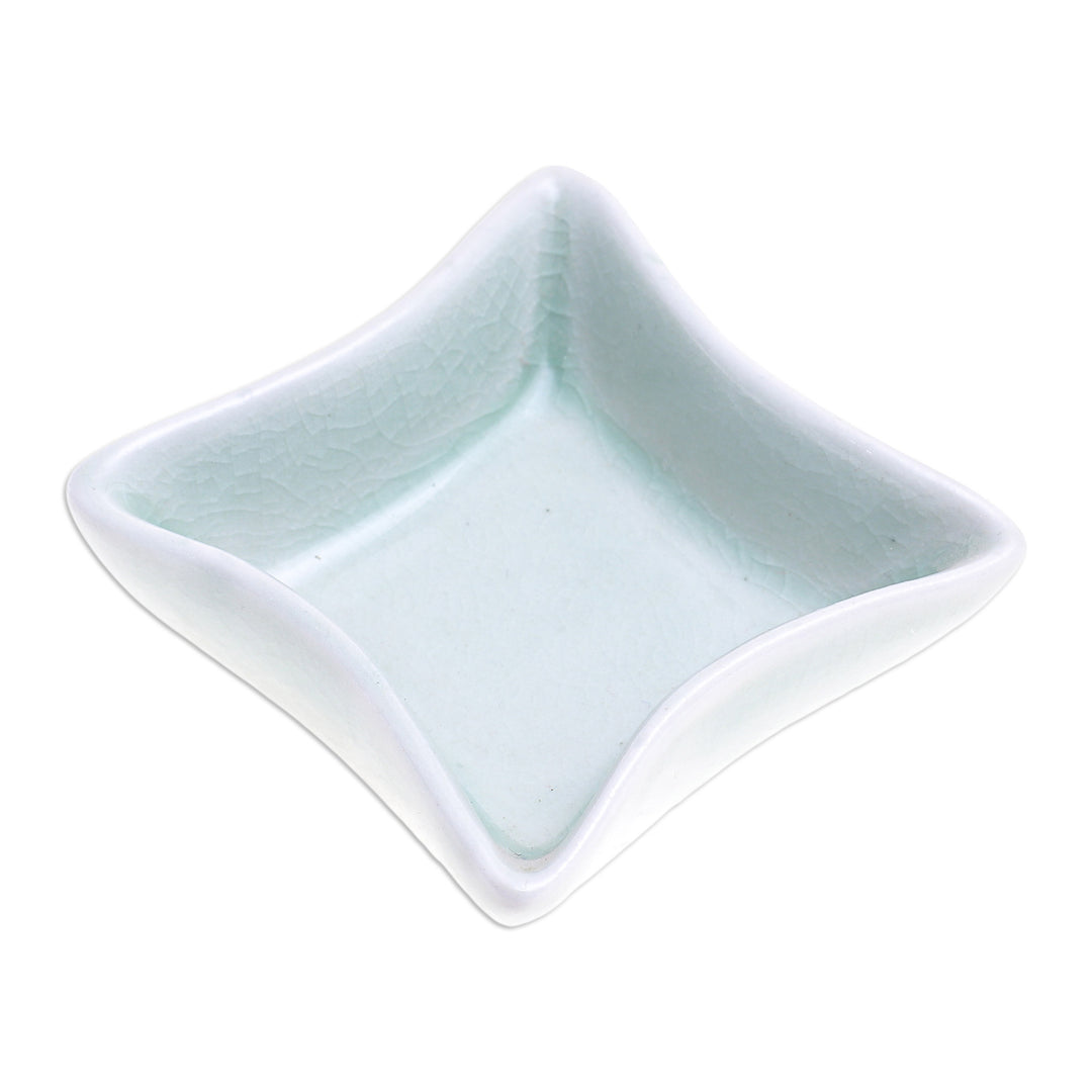 Small Handcrafted Green Celadon Bowl - Thai Kitchen in Green