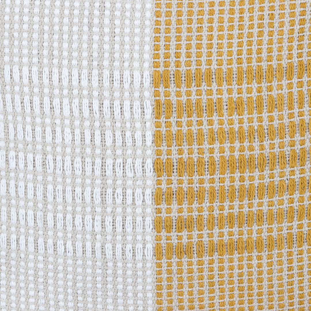 Amber and Ivory Cotton Cushion Covers (Pair) - Delhi Sophistication in Honey