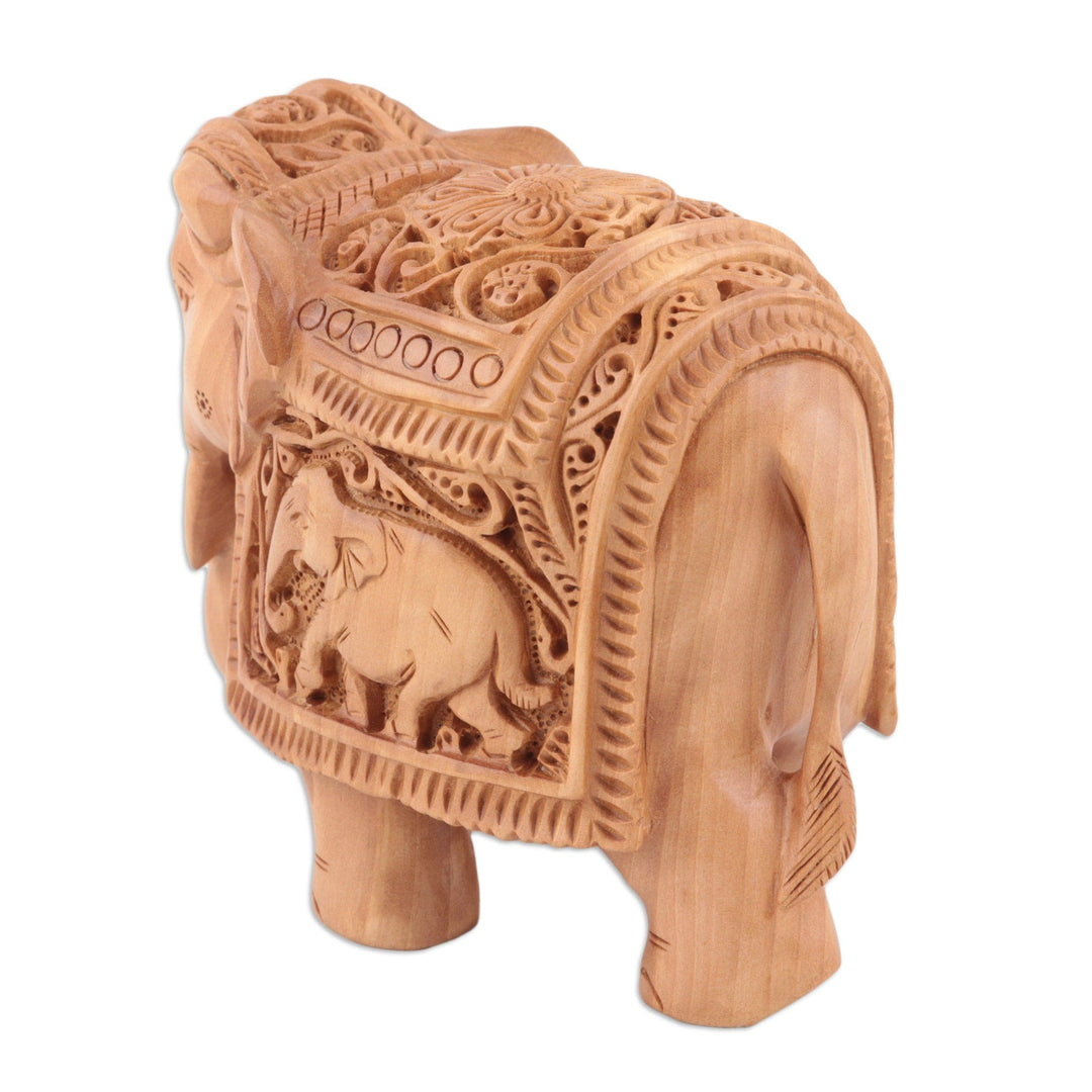 Hand Made Kadam Wood Elephant Sculpture - Pomp and Pachyderm