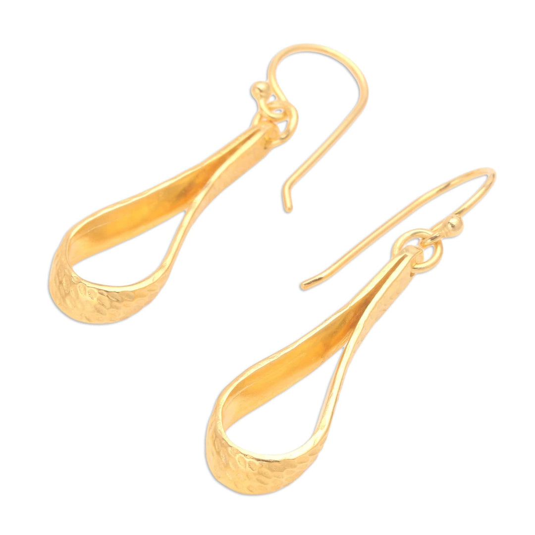 Balinese 18k Gold-plated Modern Dangle Earrings - Enchanting Style