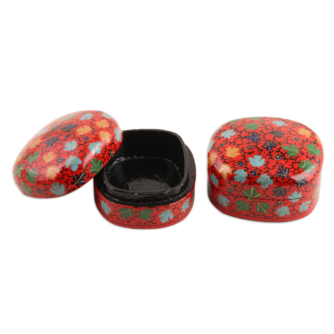 Hand-Painted Papier Mache and Wood Decorative Boxes (Pair) - Flourishing Autumn