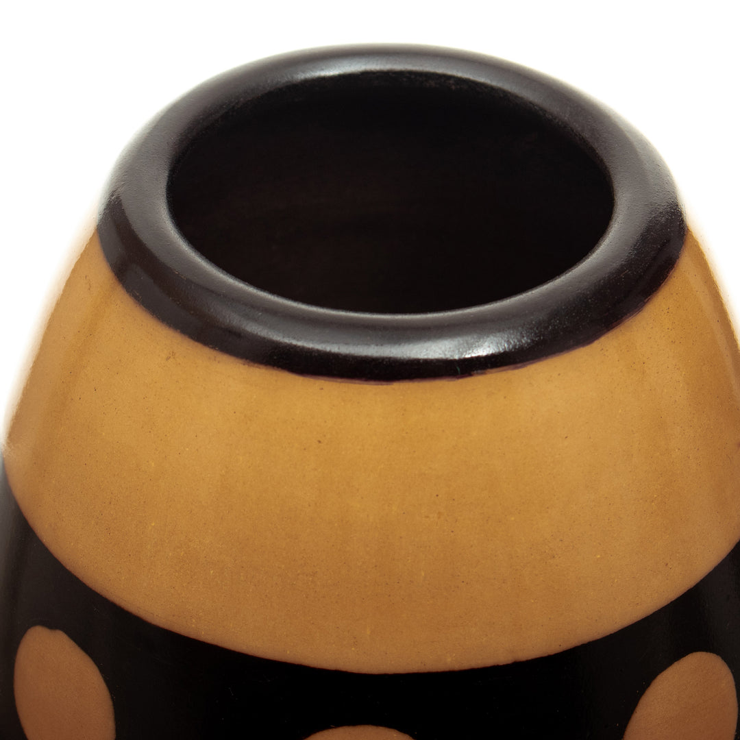 Handcrafted Ceramic Decorative Vase in Warm Palette - Sun Tribute