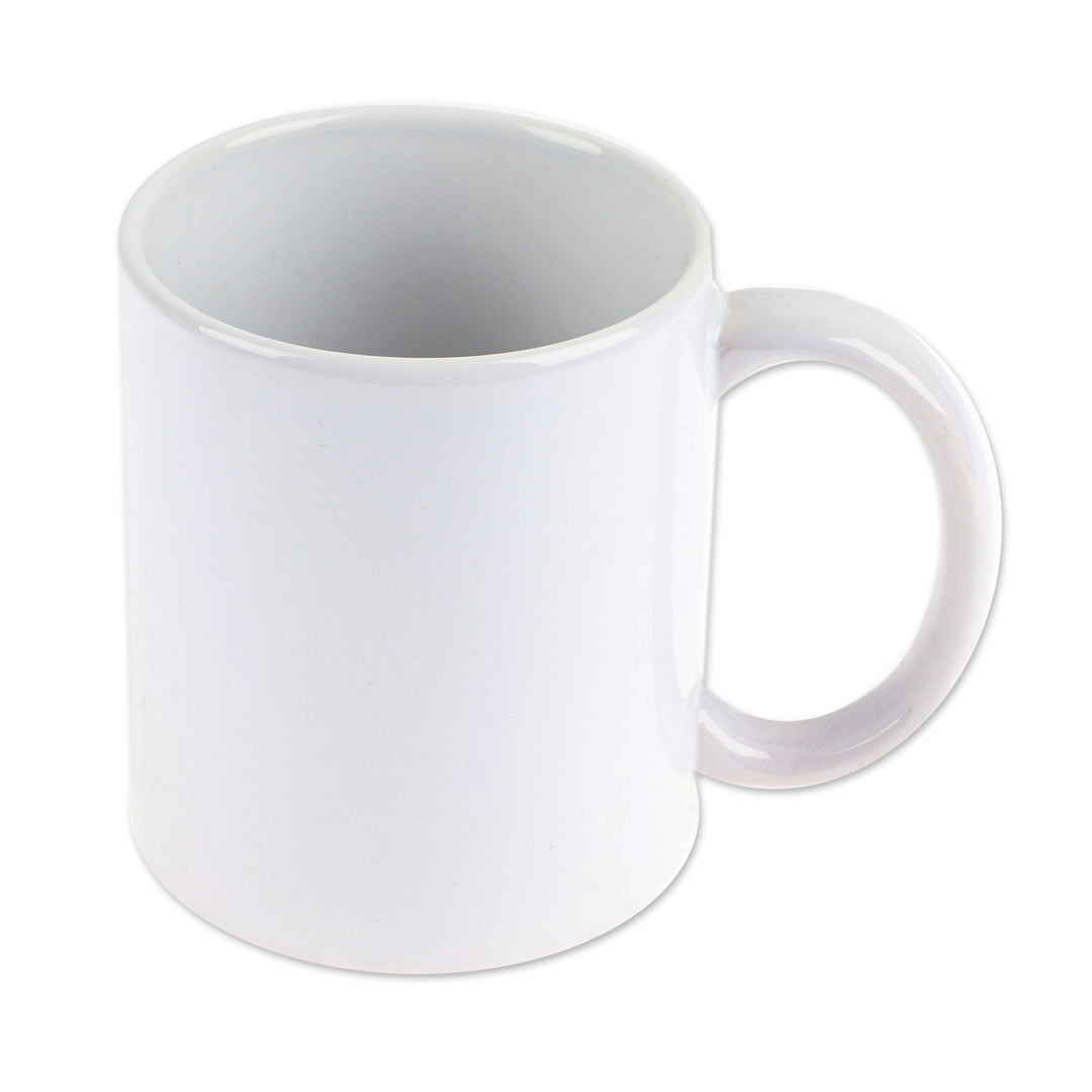 Cat-Themed Ceramic Mug with Printed Christmas Design - Feline Christmas