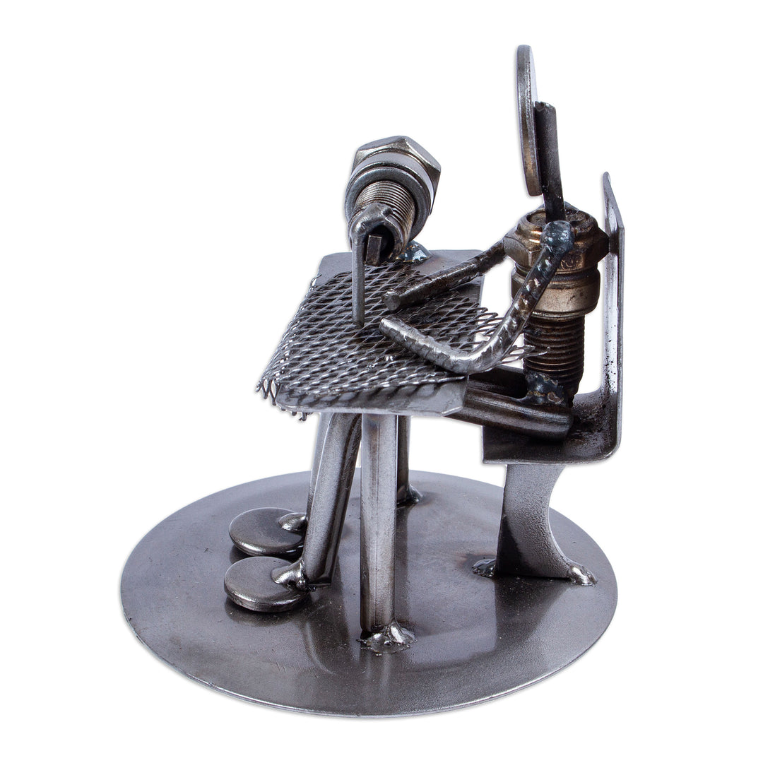 Recycled Auto Part Statuette of A Tailor Handmade in Mexico - Tailor