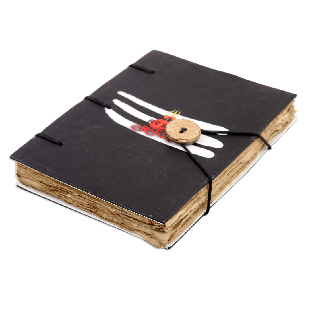 Handmade Paper Journal with Printed Hard Cover and 72 Pages - Mahadev's Memoirs